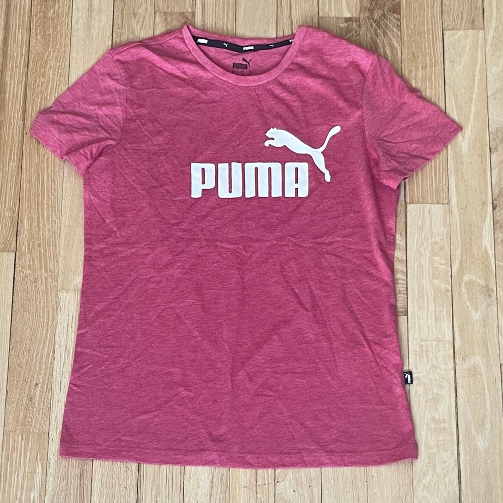 Puma Logo Heather T-Shirt Nwt
